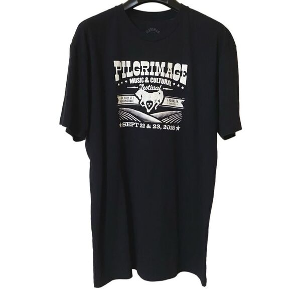 2018 Pilgrimage Music & Cultural Festival Jack White Chris Stapleton Shirt Sz L - Picture 1 of 9